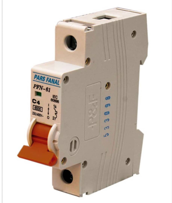 کلید مینیاتوری تک پل (6KA) 10A پارس فانال MODEL : PFN61/10A