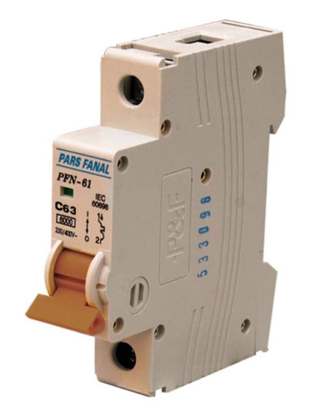 کلید مینیاتوری تک پل (6KA) 4A پارس فانال MODEL : PFN61/4A