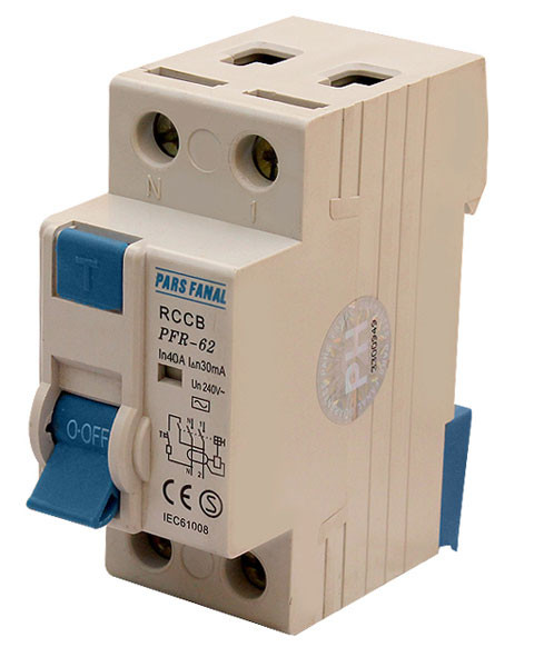 کلید محافظ جان 2 پل 40 آمپر پارس فانال MODEL : PFR-62/40A