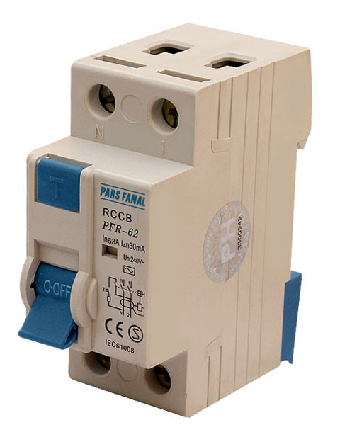 کلید محافظ جان 2 پل 63 آمپر پارس فانال MODEL : PFR-62/63A