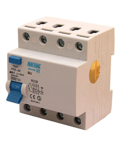 کلید محافظ جان 4 پل 80 آمپر پارس فانال MODEL : PFR-64/80A