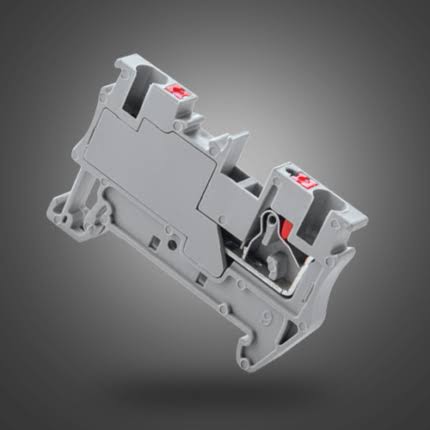 ترمینال ریلی سری فشاری دو طبقه لینک دار سایز 2.5 رعد مدل RT/PG 2.5-2L-L